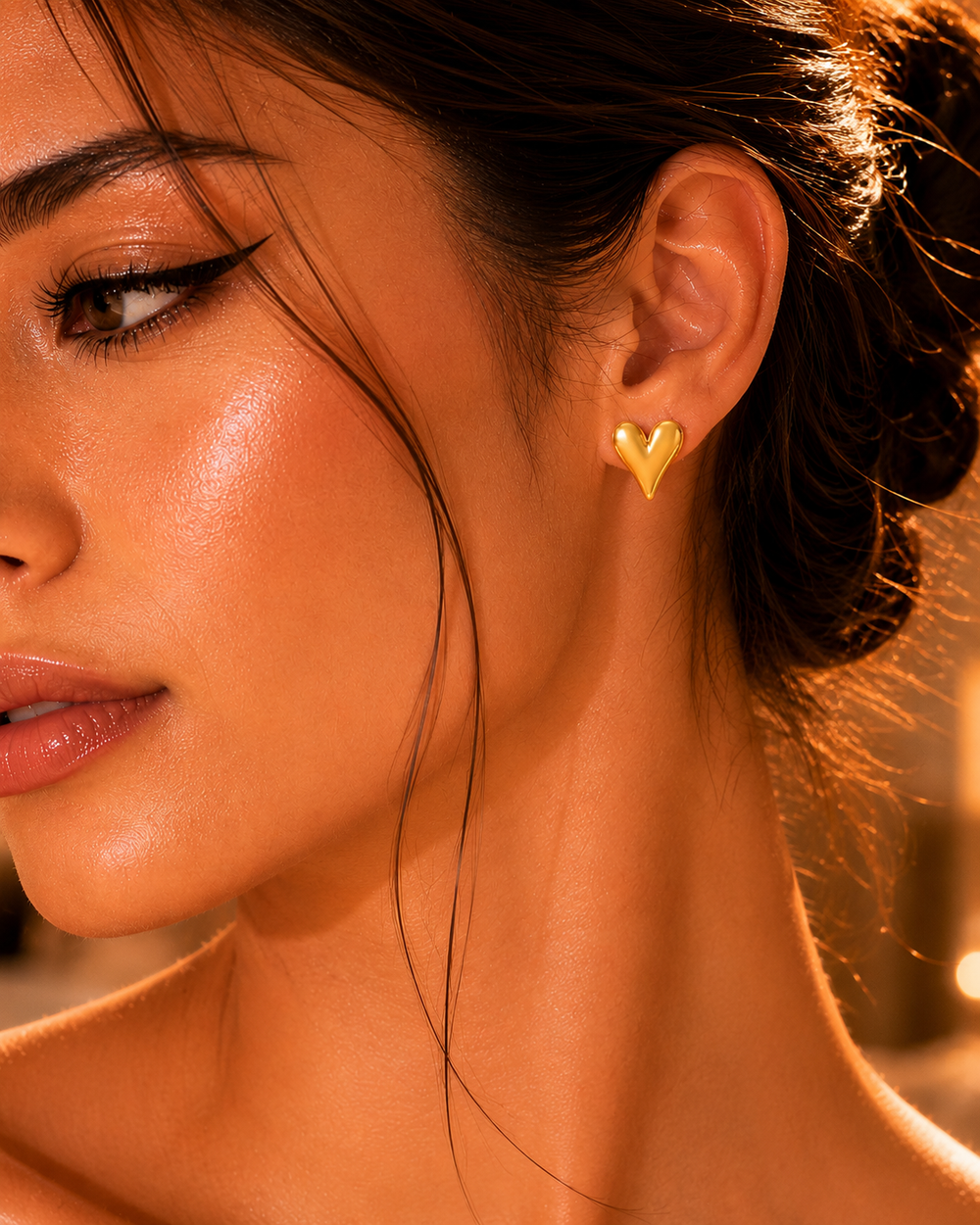 Aurelia Heart Stud Earrings