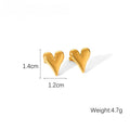 Aurelia Heart Stud Earrings