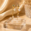 Pearl Chain Drop Earrings