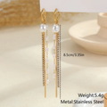 Pearl Diamond Waterfall Earrings