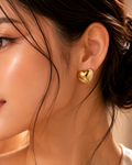 Crystal Heart Stud Earrings