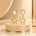 Mother of Pearl Star Drop Earrings