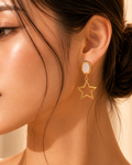 Mother of Pearl Star Drop Earrings