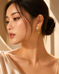 Mother of Pearl Star Drop Earrings