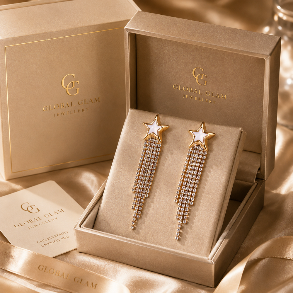 Celestial Star Fringe Earrings