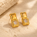 Crystal Square Luxe Stud Earrings