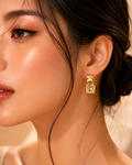 Crystal Square Luxe Stud Earrings