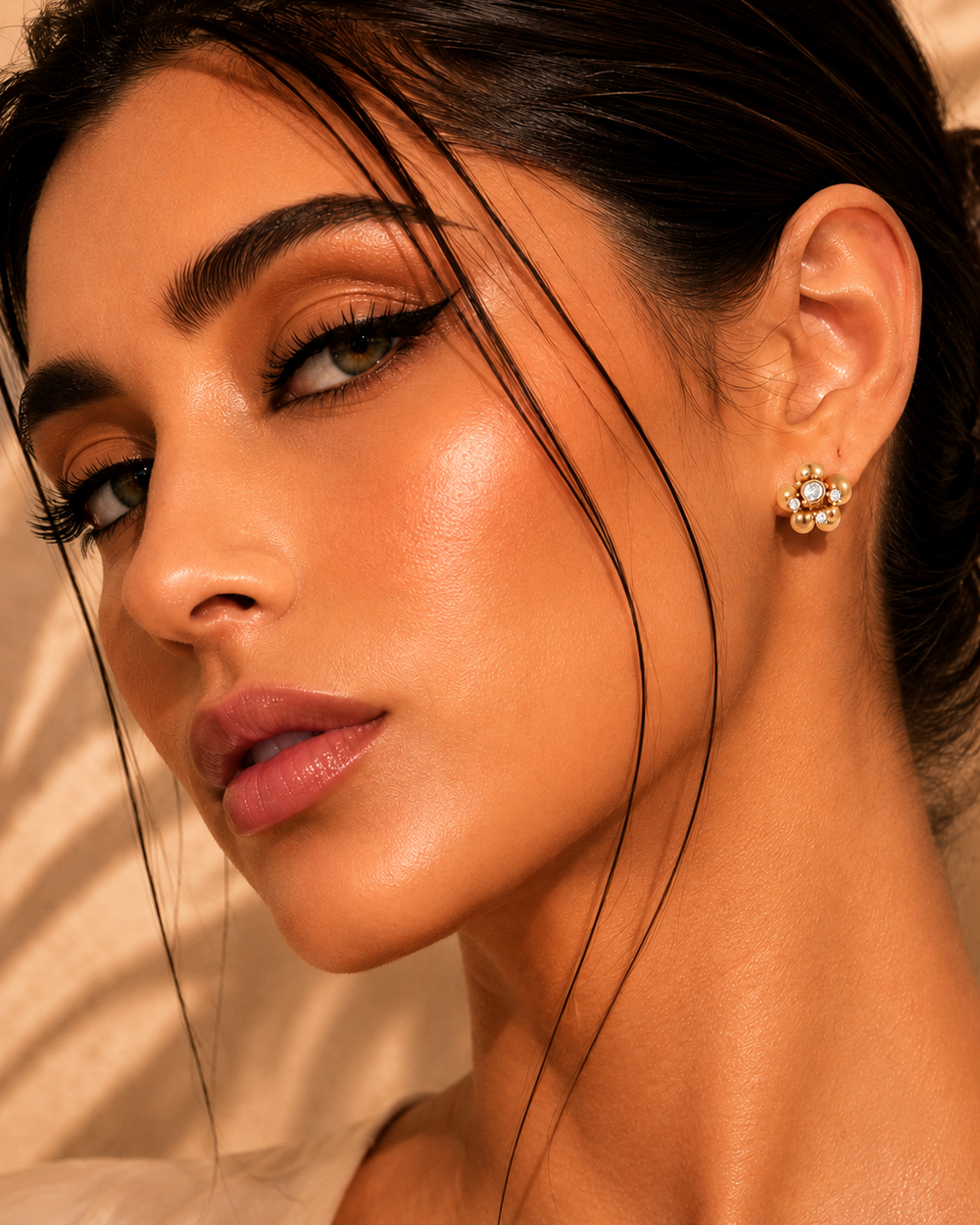 Crystal Blossom Stud Earrings