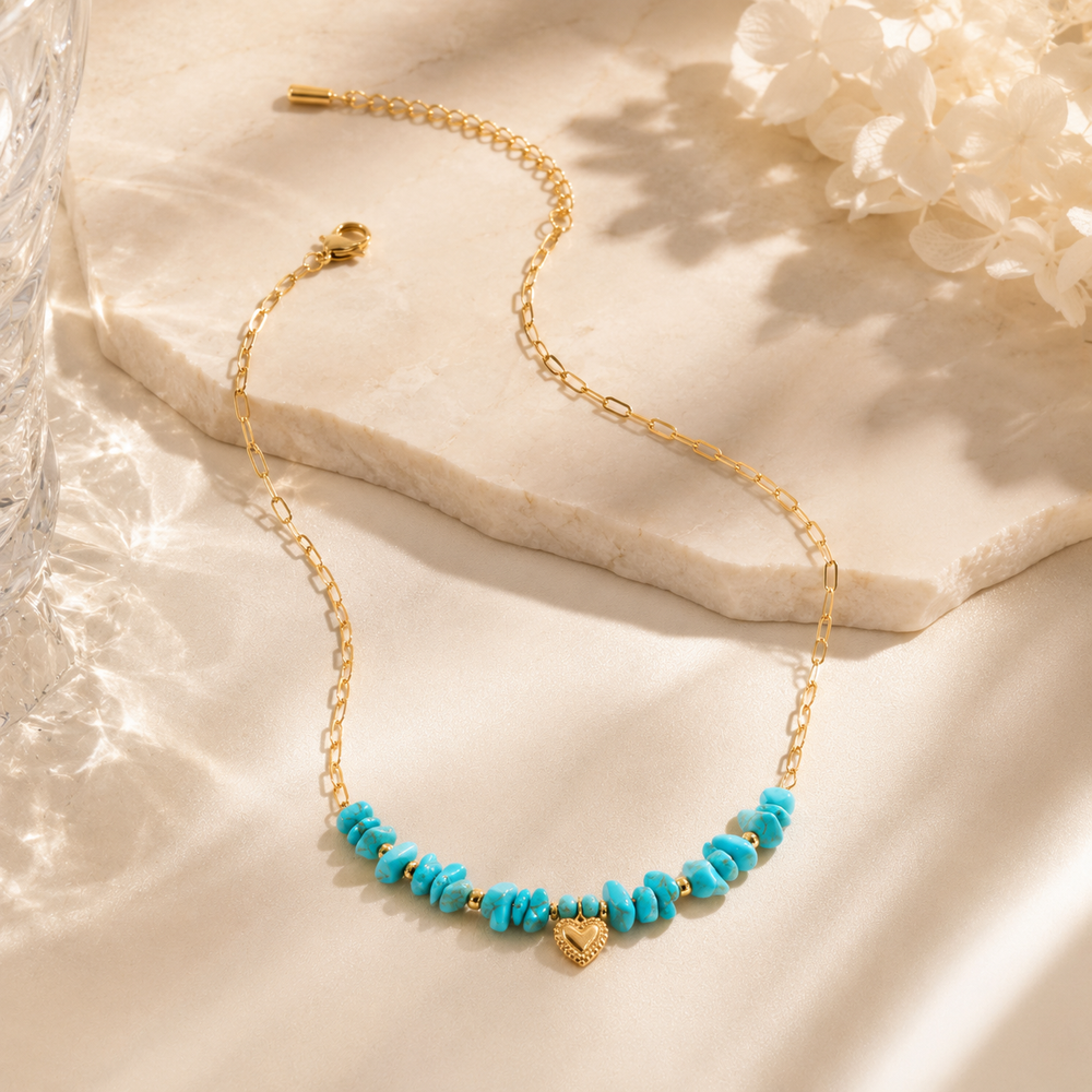 Azure Heart Serenity Necklace