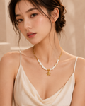 White Coral Star Necklace