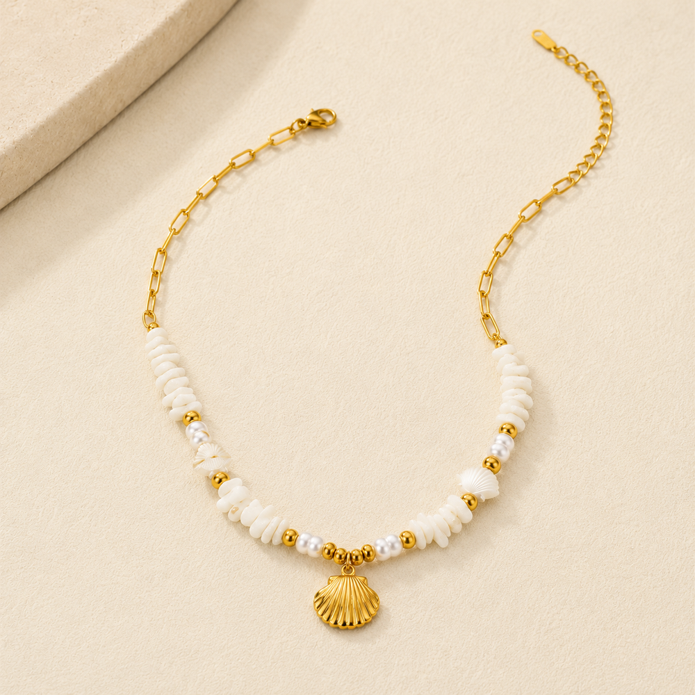 Pearl Seashell Elegance Necklace