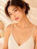 Golden Mermaid Pearl Necklace