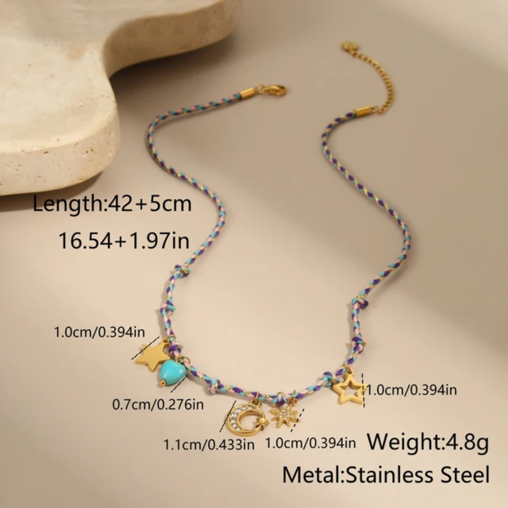Cosmic Wish Cord Necklace