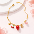 Strawberry Blossom Charm Necklace