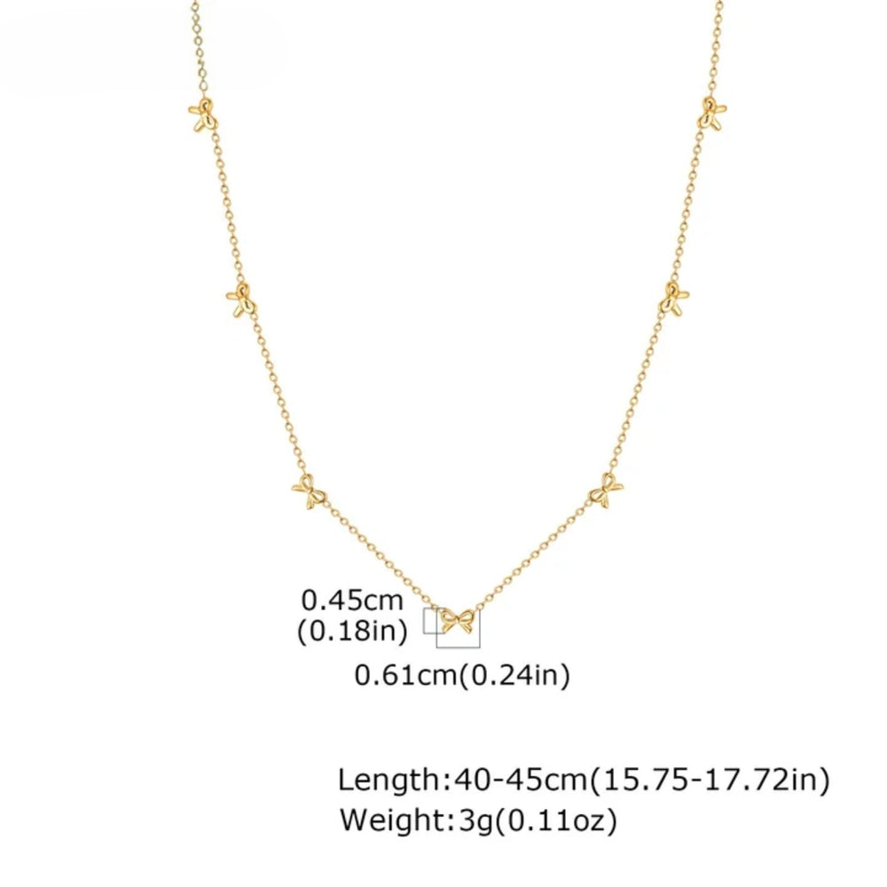 Petite Bow Charm Necklace