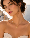 Layered Pearl Heart Necklace