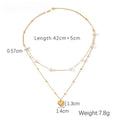Layered Pearl Heart Necklace
