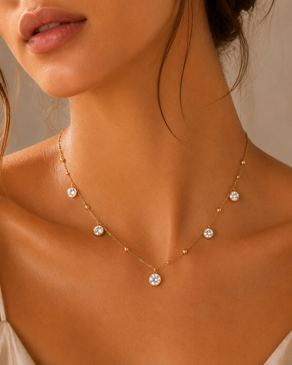 Celestial Sparkle Station Necklace