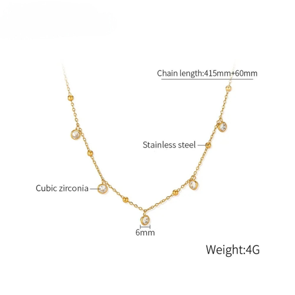 Celestial Sparkle Station Necklace