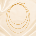 Triple Layer Gold Necklace