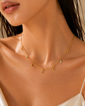 Moon & Crystal Charm Necklace