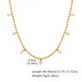 Crystal Beaded Gold Necklace