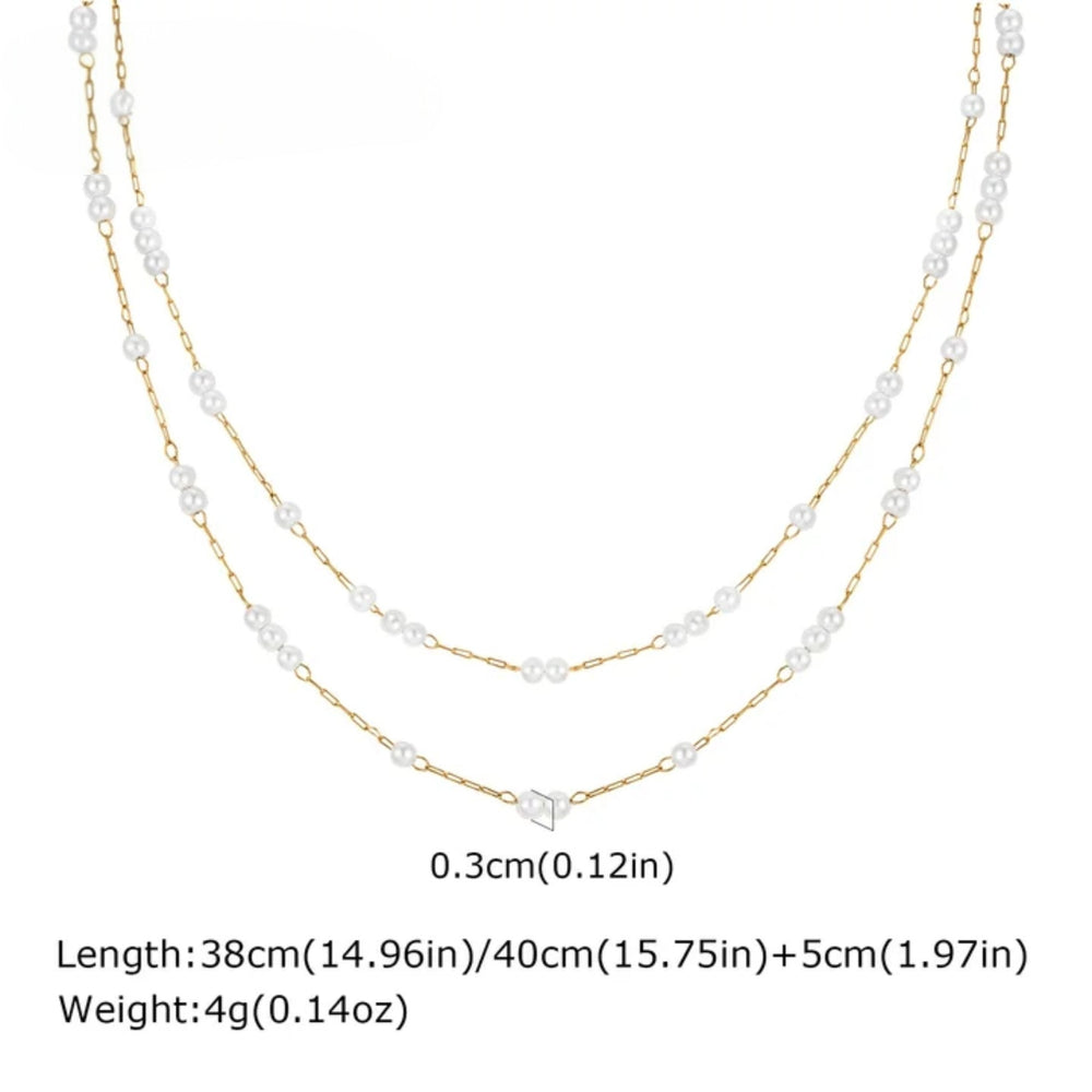 Pearl Cascade Layered Necklace