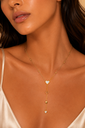 Pearl Heart Drop Necklace