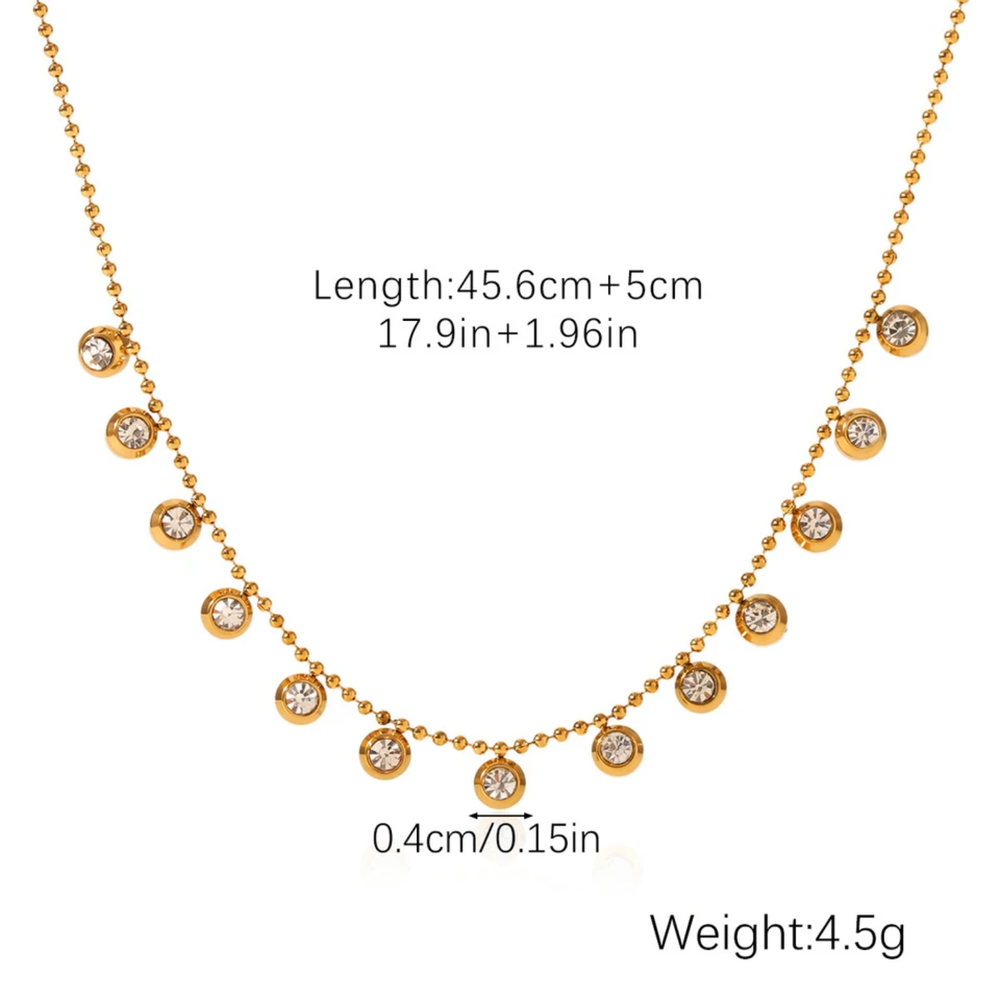 Celeste Crystal Drop Necklace