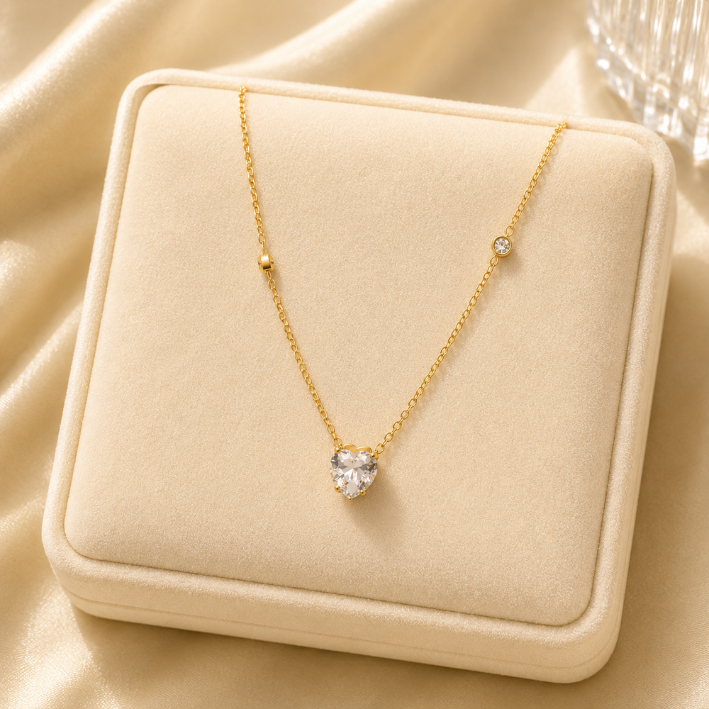 Heart Solitaire Necklace