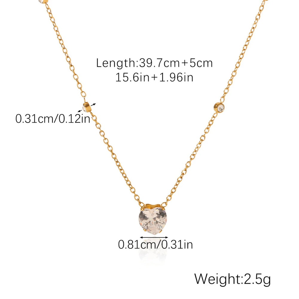Heart Solitaire Necklace