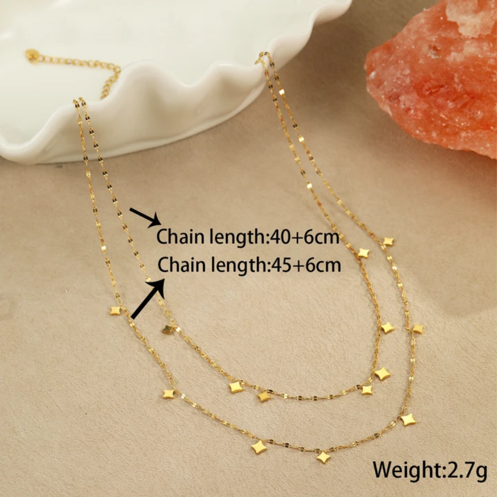 Golden Star Layer Necklace