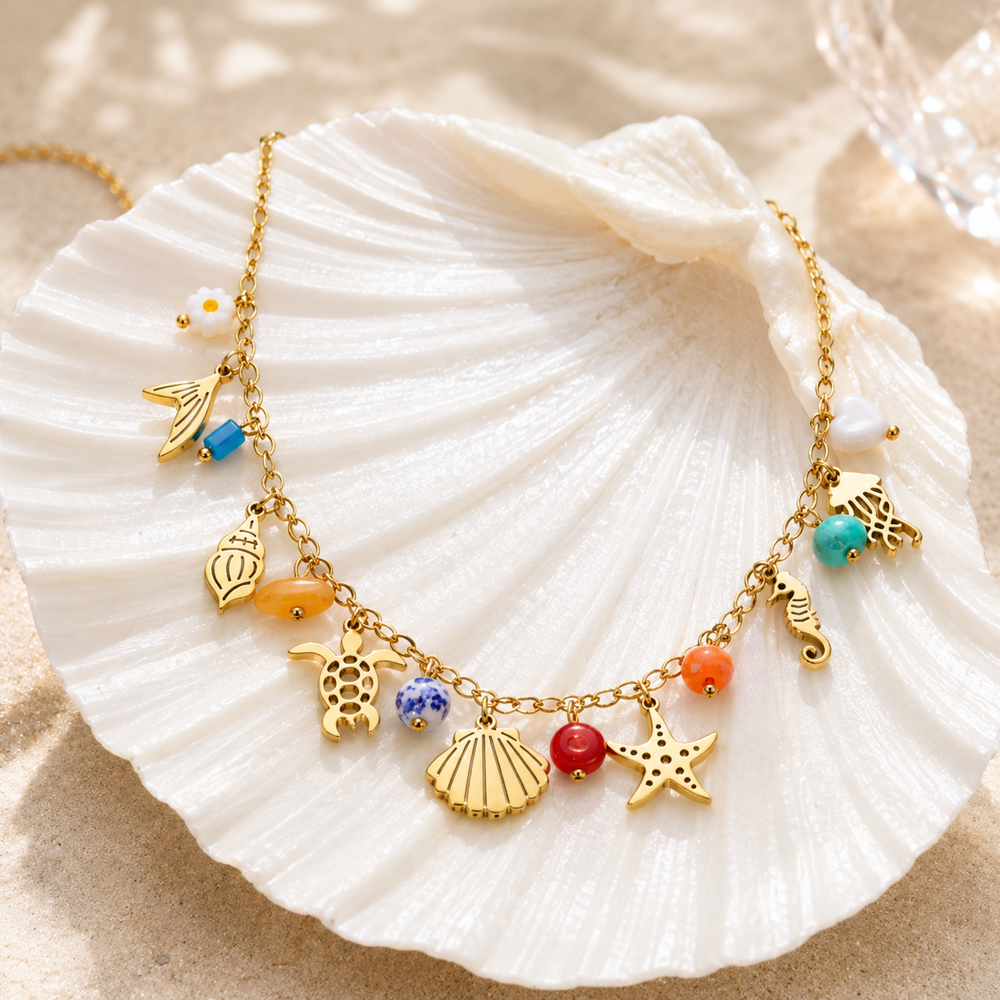 Ocean Treasure Charm Necklace