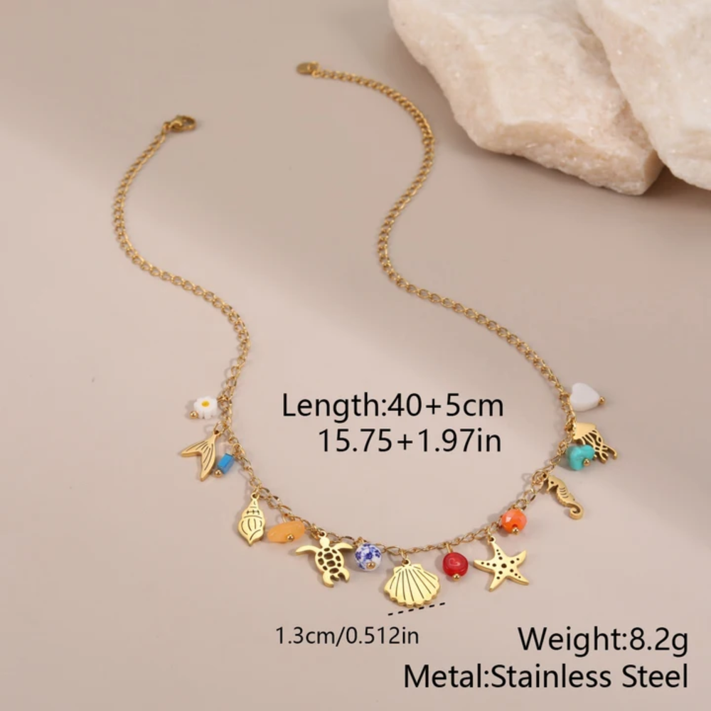 Ocean Treasure Charm Necklace
