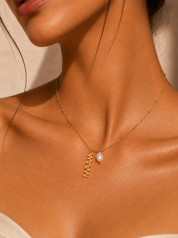 Initial Pearl Letter Necklace