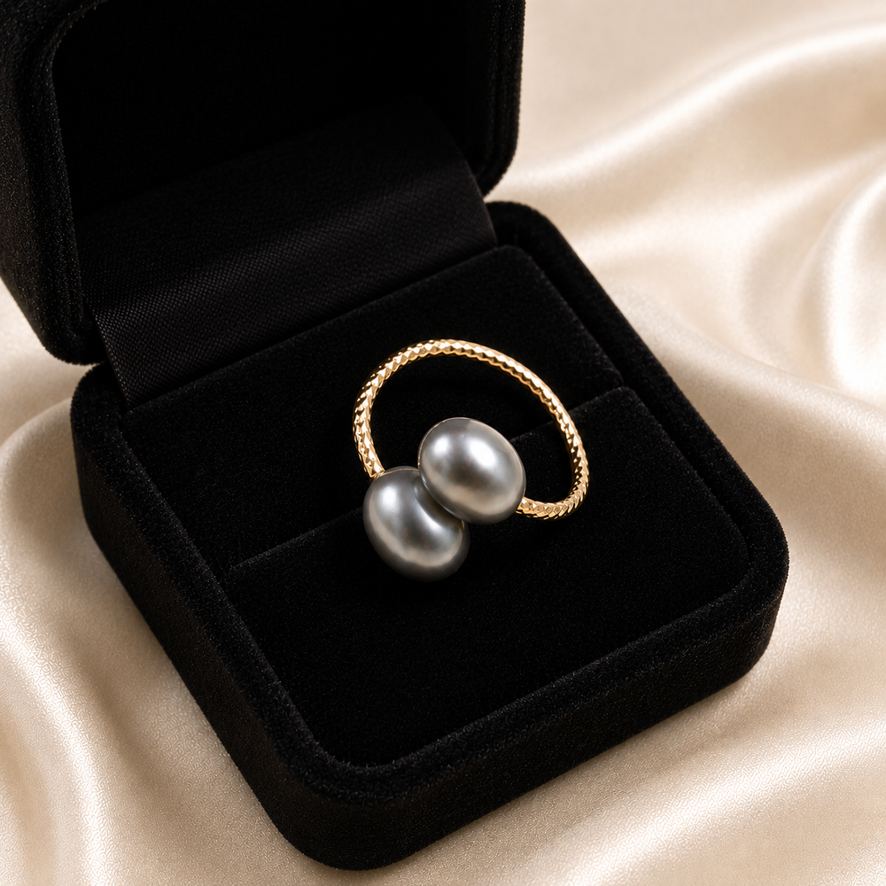 Luna Duo Pearl Ring