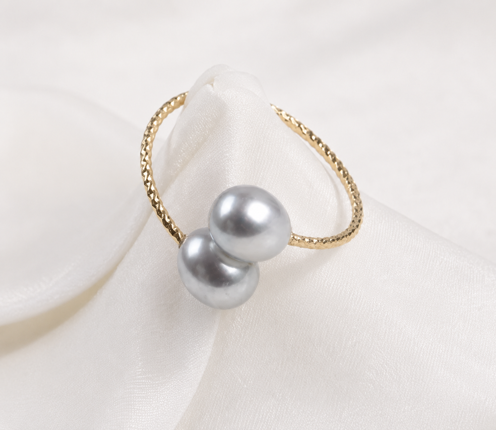 Luna Duo Pearl Ring