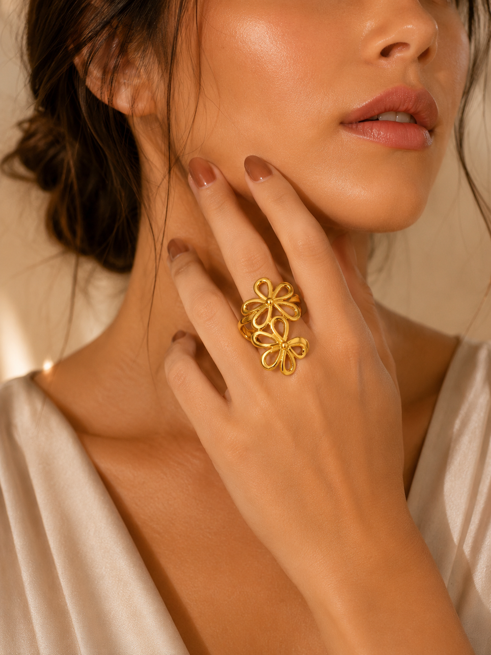 Golden Blossom Ring