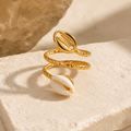 Coastal Shell Wrap Ring