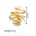 Coastal Shell Wrap Ring