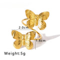 Golden Butterfly Duo Ring