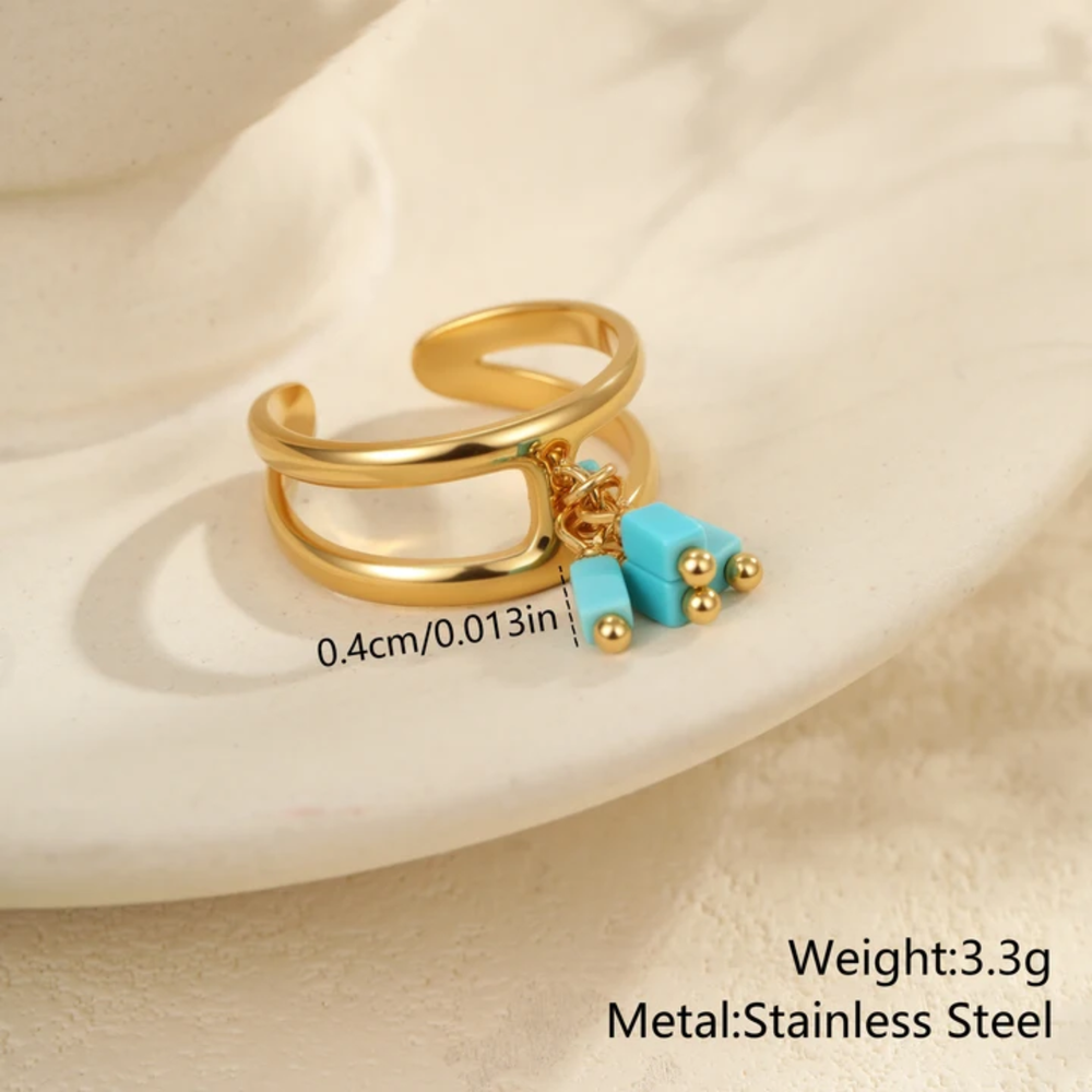 Azure Charm Open Ring