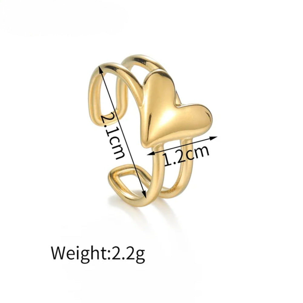 Amour Heart Open Ring
