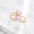 Blush Pearl Twist Ring