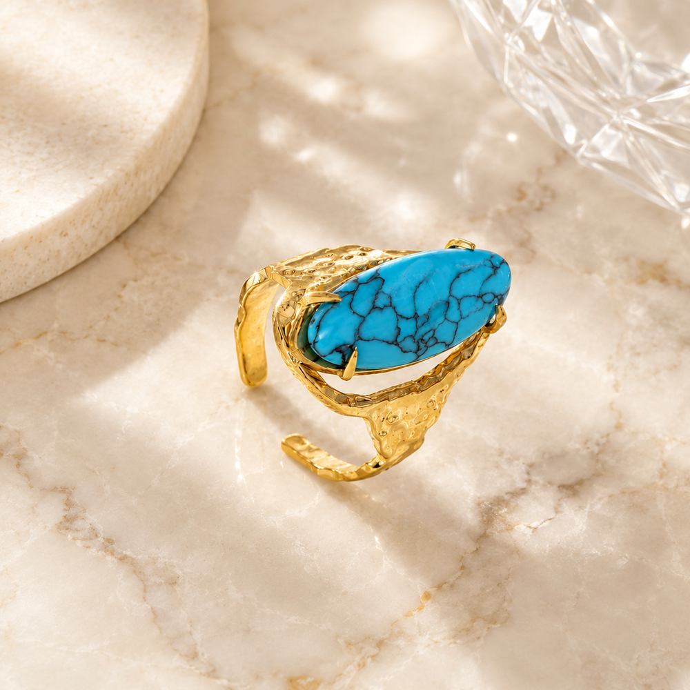 Golden Blossom Open Ring
