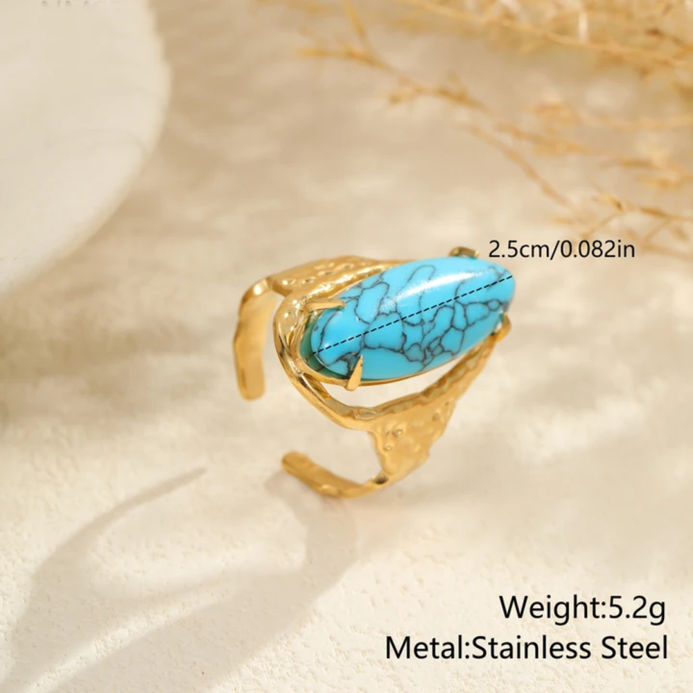 Golden Blossom Open Ring