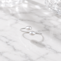 Pearl Bloom Open Ring