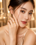 Golden Daisy Bloom Open Ring