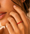 Scarlet Heart Band Ring