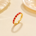 Scarlet Heart Band Ring